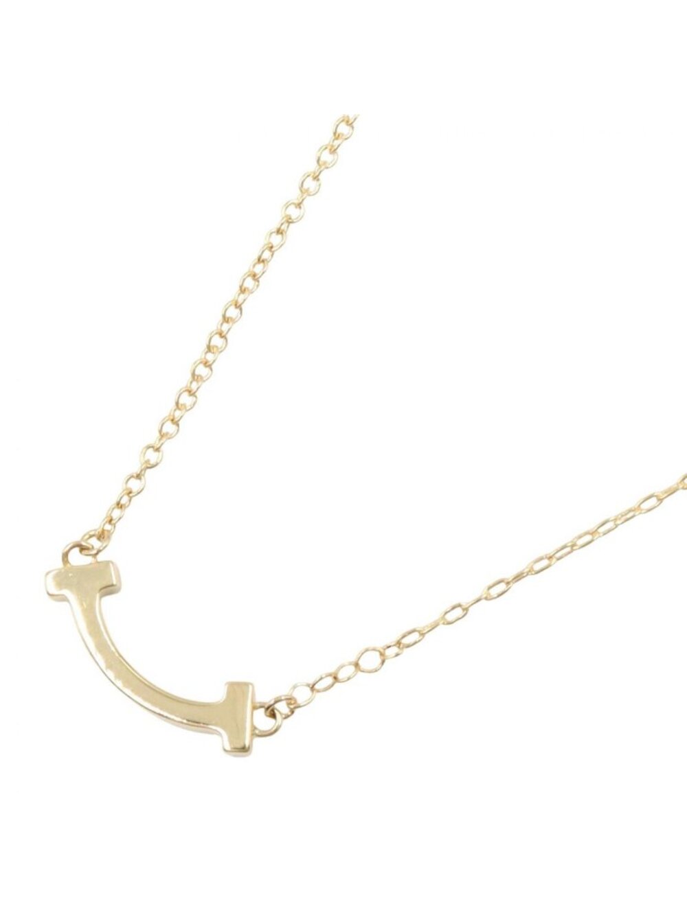 Tiffany & Co Necklace T Smile Mini 44.5 50 cm 18k